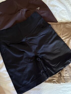 Gymshark Black High-Rise Athletic Bike Shorts